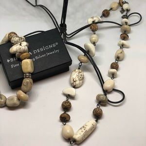 SILPADA SILVER AND AFRICAN OPAL NECKLACE